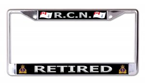 Royal Canadian Navy R.C.N. Retired Chrome License Plate Frame
