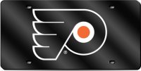 Philadelphia Flyers Black Laser License Plate