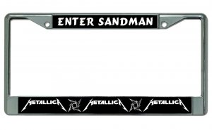 Metallica Enter Sandman Chrome License Plate Frame
