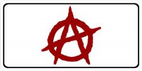 Anarchy Logo Photo License Plate