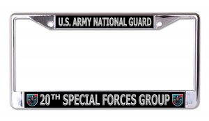 U.S. Army National Guard 20th Special Forces Group Chrome Frame
