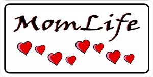 Momlife With Hearts Photo License Plate