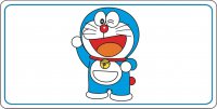 Doraemon Centered Photo License Plate