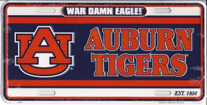 Auburn Tigers War Damn Eagle! License Plate