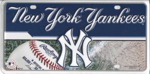 New York Yankees Metal License Plate
