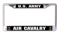 U.S. Army Air Cavalry Chrome License Plate Frame