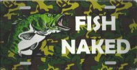 Fish Naked License Plate