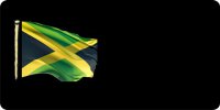 Jamaican Flag Offset License Plate