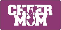 Cheer Mom #3 On Purple Photo License Plate
