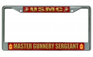 USMC Master Gunnery Sergeant Photo License Plate Frame