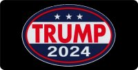 Trump 2024 Oval Logo Photo License Plate