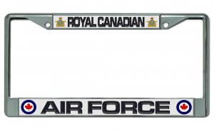 Royal Canadian Air Force Chrome License Plate Frame
