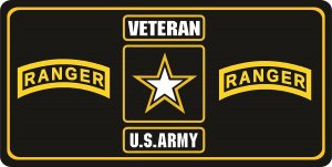 U.S. Army Veteran Ranger Photo License Plate