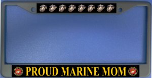 Proud Marine Mom Photo License Plate Frame