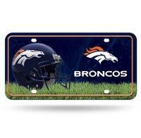Denver Broncos Metal License Plate