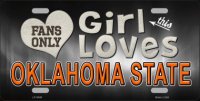 This Girl Loves Oklahoma State Metal License Plate