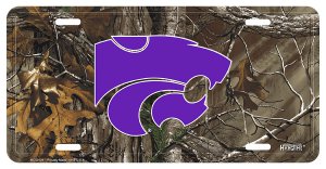 Kansas State Wildcats Woodland License Plate