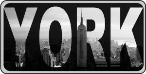 YORK Photo License Plate