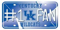 Kentucky Wildcats #1 Fan Metal License Plate