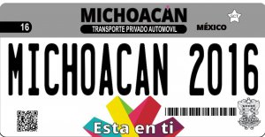 Michoacan Mexico Photo License Plate