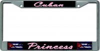 Cuban Princess Chrome License Plate Frame