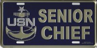 Navy Senior Chief Metal license Plate