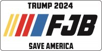 Trump 2024 FJB Save America Photo License Plate