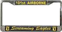 U.S. Army 101 Airborne Screaming Eagles License Plate Frame