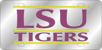 LSU Tigers Laser Team Plate