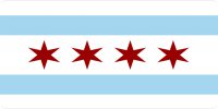 Chicago City Flag Photo License Plate