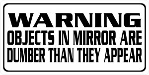Warning Objects In The Mirror ... Photo License Plate