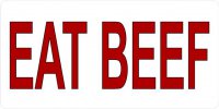 EAT BEEF Photo License Plate