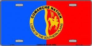 Comanche Nation Flag Metal License Plate