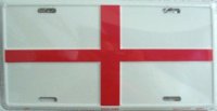 England Flag License Plate