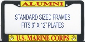 US Marine Corps Alumni Metal Frame