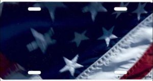U.S. Flag Photo License Plate