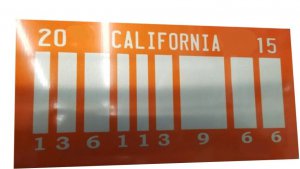 Back To The Future 2 Bar Code Photo License Plate