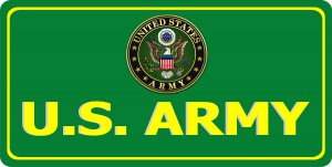 U.S. Army Green Photo License Plate