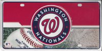 Washington Nationals Metal License Plate