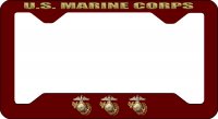 U.S. Marine Corps Thin Style License Plate Frame