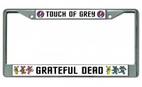 Grateful Dead Touch Of Grey Chrome License Plate Frame
