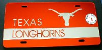 Texas Longhorns Orange Laser Team Plate