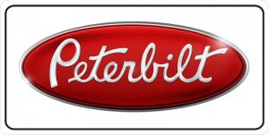 Peterbilt Logo On White Photo License Plate