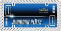 Diamond Plate Chrome License Plate Frame
