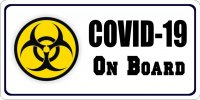 COVID-19 On Board Photo License Plate