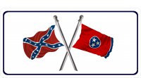 Confederate Rebel Flag / Tennessee Flag Photo License Plate