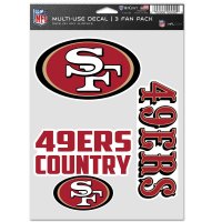 San Francisco 49ers 3 Fan Pack Decals