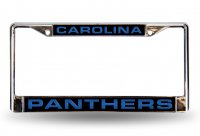 Carolina Panthers Laser Chrome License Plate Frame