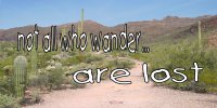 Not All Who Wonder Desert Scene Photo License Plate