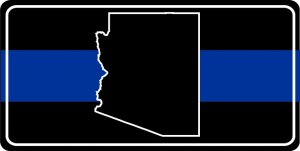 Arizona Blue Line Photo License Plate